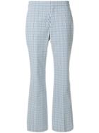 Ports 1961 Check Cropped Trousers - Blue