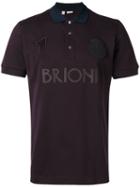 Brioni Logo Polo Shirt, Men's, Size: Small, Red, Cotton/leather