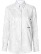 Calvin Klein 205w39nyc Striped Long Sleeved Shirt - White