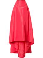 Carolina Herrera 'faille' Skirt, Women's, Size: 0, Red, Silk