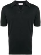 John Smedley Open-collar Polo Shirt - Black