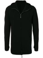 Masnada Front Zip Long Hoodie - Black