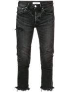 Moussy Vintage Distressed Skinny Jeans - Black