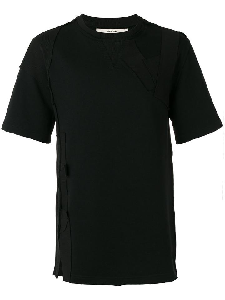 Damir Doma Maniche Cut T-shirt, Men's, Size: Small, Black, Cotton