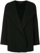 Yohji Yamamoto Vintage Draped Long-sleeve Coat - Black
