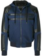 Versace Panelled Hooded Jacket - Blue