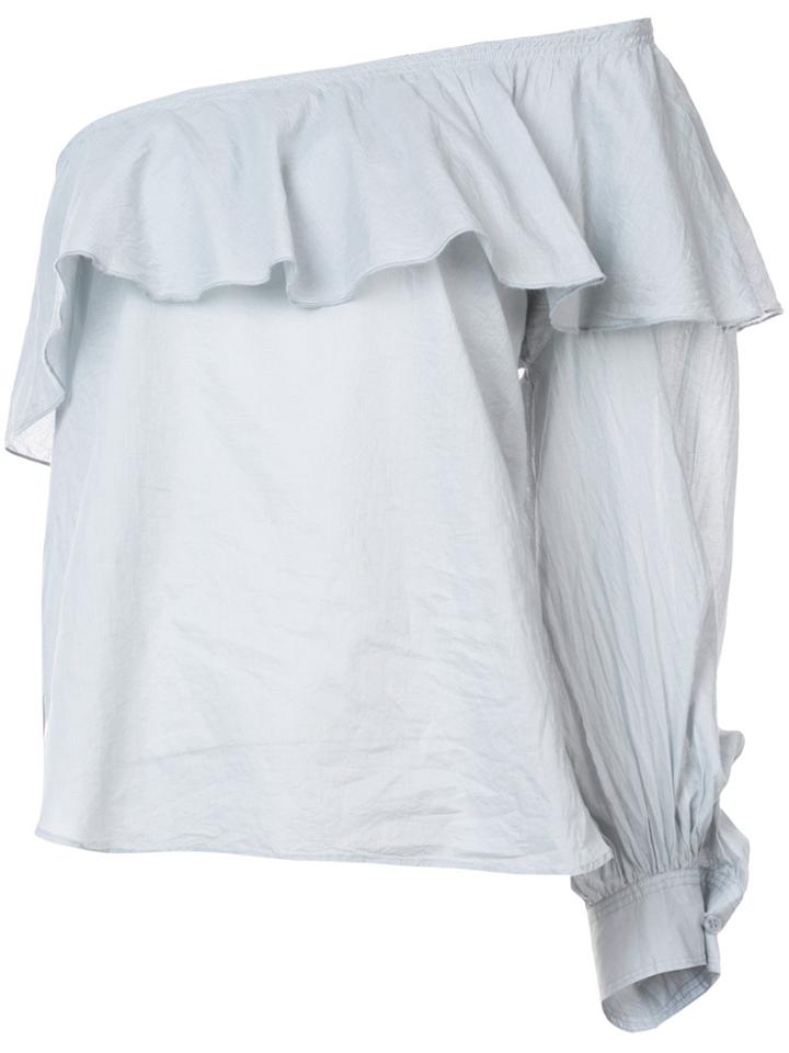 Apiece Apart Off The Shoulder Blouse - Blue