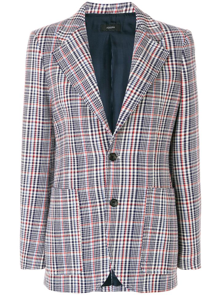 Joseph Garvan-elton Checked Blazer - Blue