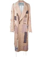 Heikki Salonen Fully Patched Long Coat, Women's, Size: Small, Pink/purple, Wool