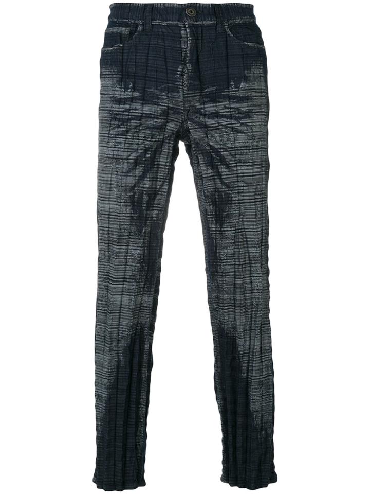 Issey Miyake Woven Check Trousers - Blue