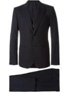Dolce & Gabbana Formal Three-piece Suit, Men's, Size: 48, Blue, Spandex/elastane/cupro/viscose/virgin Wool