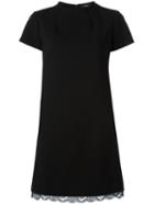 Theory Lace Underlayer Dress, Women's, Size: 8, Black, Triacetate/polyester