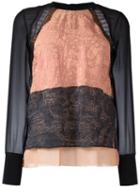 3.1 Phillip Lim Layered Detail Jumper, Women's, Size: 6, Nude/neutrals, Viscose/polyamide/silk/nylon
