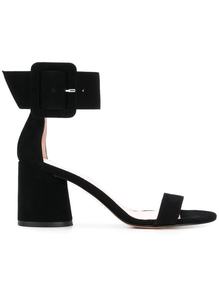 Anna F. Buckled Sandals - Black