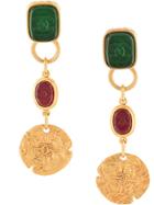 Chanel Pre-owned 1993 Stones Earrings - Gold