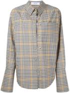 Irene - Flared Sleeve Checked Shirt - Women - Cotton - 36, Women's, Brown, Cotton