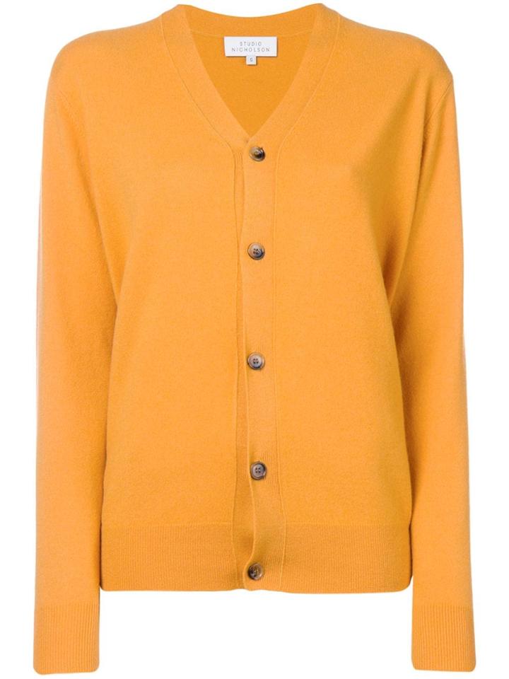 Studio Nicholson Classic Cardigan - Yellow & Orange