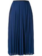 See By Chloé Pleated Mid-length Skirt - Blue