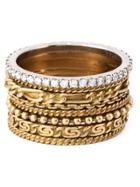 Wouters & Hendrix Gold Set Of 8 Stacking Rings - Metallic