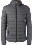 Save The Duck Hooded Padded Jacket, Men's, Size: Xxl, Grey, Nylon/spandex/elastane/polyester
