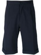Mp Massimo Piombo - Tailored Check Shorts - Men - Cotton/spandex/elastane - 50, Blue, Cotton/spandex/elastane