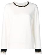 Moncler Logo Neckline Jumper - White