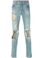 Marcelo Burlon County Of Milan - Overdyed Pecho Slim Fit Jeans - Men - Cotton/polyester/spandex/elastane - 29, Blue, Cotton/polyester/spandex/elastane