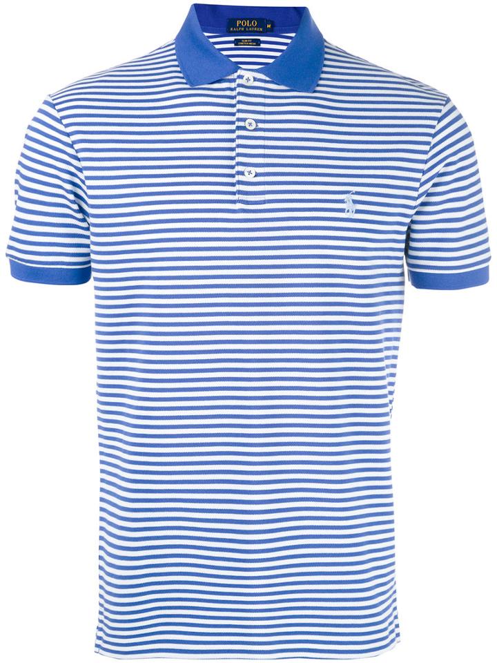 Polo Ralph Lauren Logo Embroidered Polo Shirt, Men's, Size: Medium, Blue, Cotton