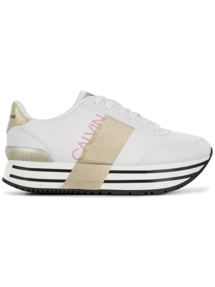Calvin Klein Jeans Platform Sneakers - White