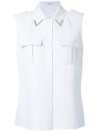 Mugler Sleeveless Shirt, Women's, Size: 36, White, Viscose