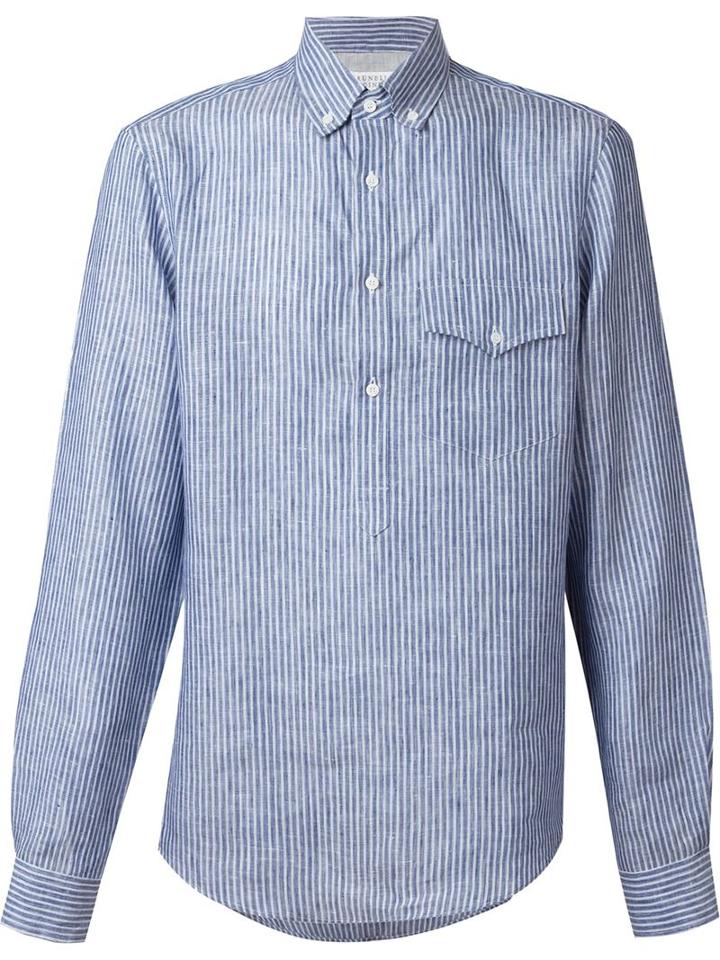 Brunello Cucinelli Striped Button Down Shirt