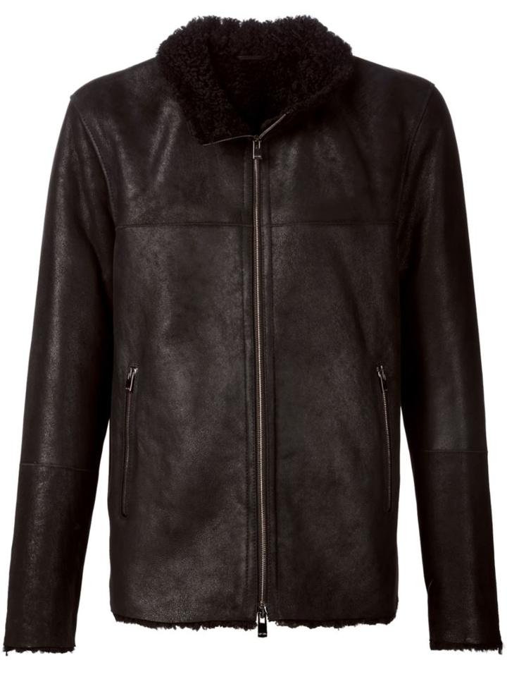Drome Zip Front Jacket, Men's, Size: Large, Black, Leather