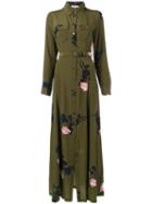 Ganni 'donaldson' Dress, Women's, Size: Small, Green, Silk