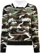Veronica Beard - Alpha Camo Jumper - Women - Cotton/nylon/polyester/metallic Fibre - L, Green, Cotton/nylon/polyester/metallic Fibre