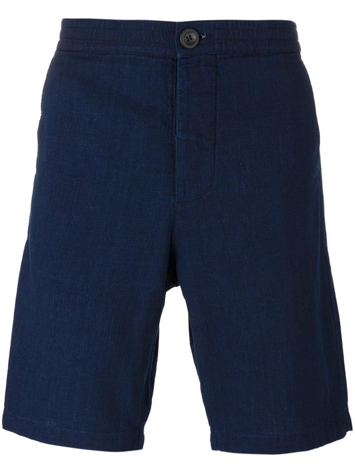 Oliver Spencer Drawstring Shorts, Men's, Size: 36, Blue, Cotton