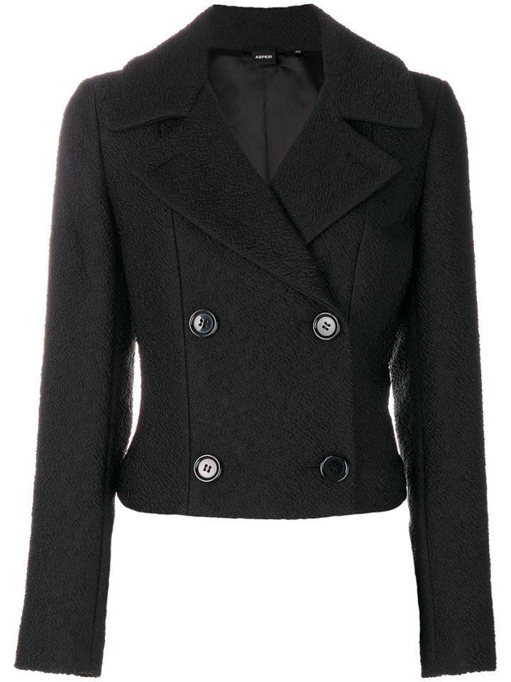 Aspesi Double Breasted Americana Jacket - Black