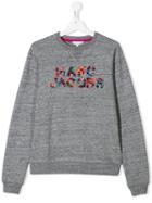 Little Marc Jacobs Teen Bejewelled Logo Sweatshirt - Grey