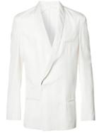 Haider Ackermann Shawl Lapel Crossed Blazer, Men's, Size: 50, White, Cotton/rayon/viscose/acetate