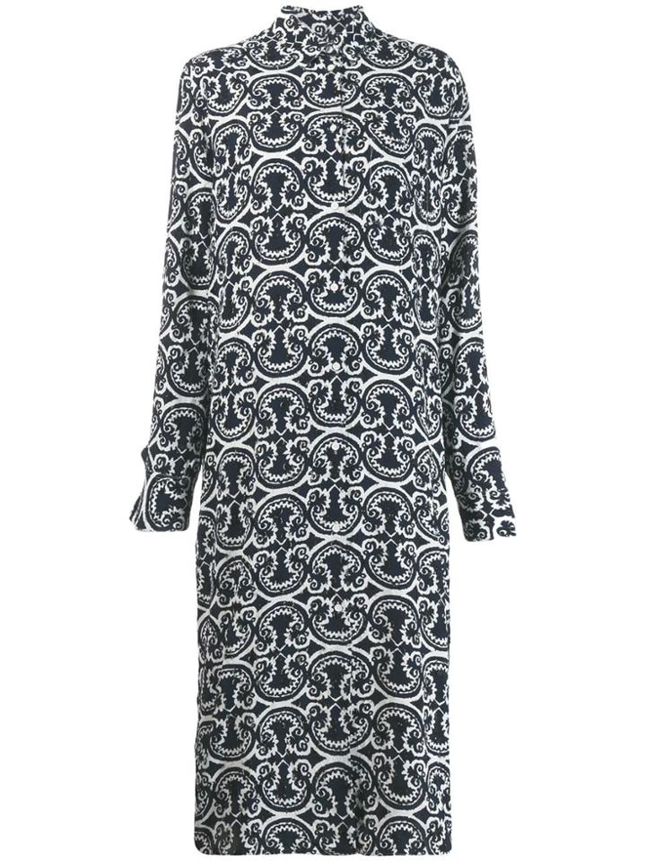Jil Sander Printed Shirt Dress - Blue