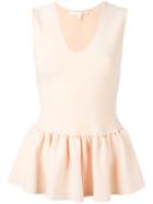 Jonathan Simkhai Ruffle Hem Tank, Women's, Size: Small, Pink/purple, Viscose/nylon