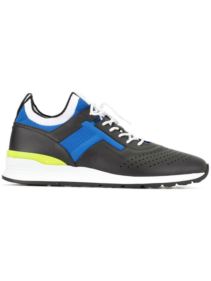 Tod's Colour Block Lace-up Sneakers - Black