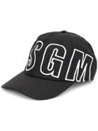 Msgm Contrast Logo Baseball Cap - Black