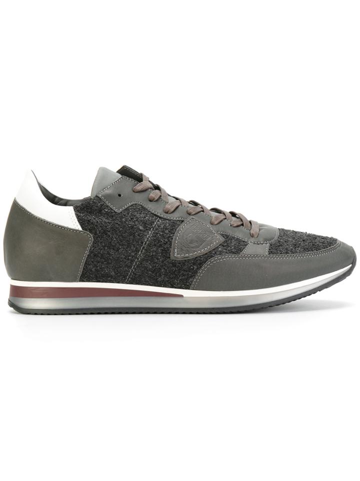 Philippe Model Panelled Lace-up Sneakers - Grey