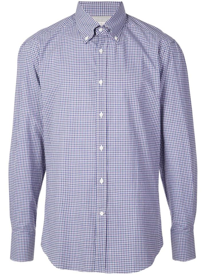 Brunello Cucinelli Check Long-sleeve Shirt - Purple