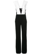 Mugler Deep V-neck Jumpsuit - Black