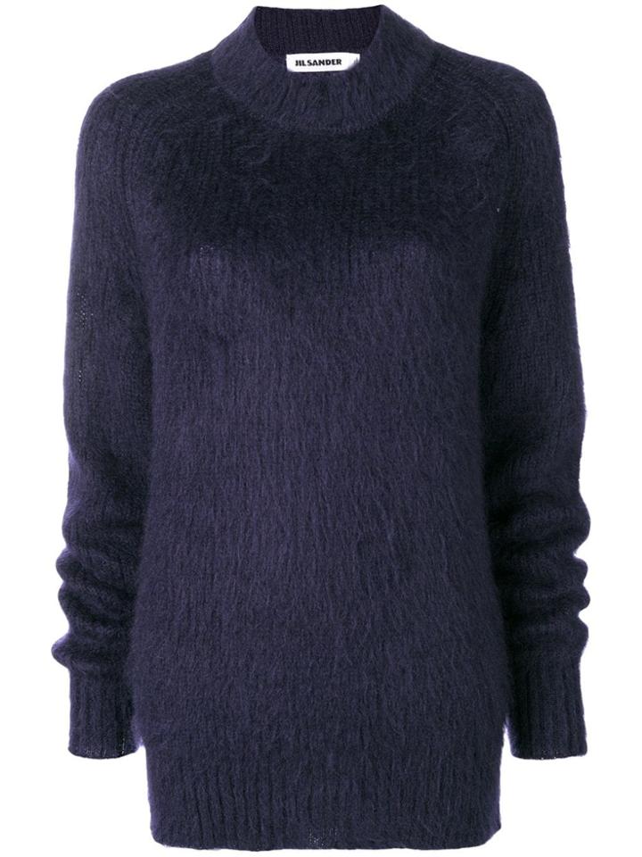 Jil Sander Furry Knit Jumper - Blue
