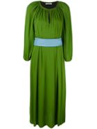 Dorothee Schumacher Shift Midi Dress, Women's, Size: 4, Green, Viscose/polyester