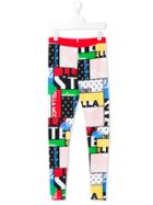 Stella Mccartney Kids Teen Tula Patchwork-print Leggings - Multicolour