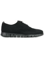 Cole Haan Punch Hole Detailed Ridged Sole Brogues - Black