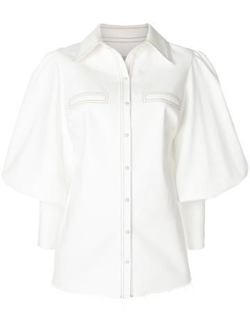 Cristina Savulescu Blouson Sleeves Jacket - White